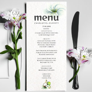 Menu Tropical Hawaiian Coconut Lime mariage