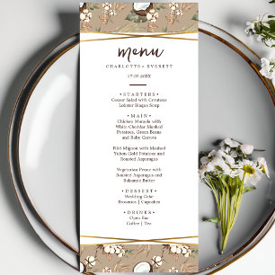 Menu Tropical Hawaiian Floral & Coconut mariage