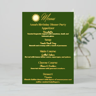Menu Tropical Vibe Party