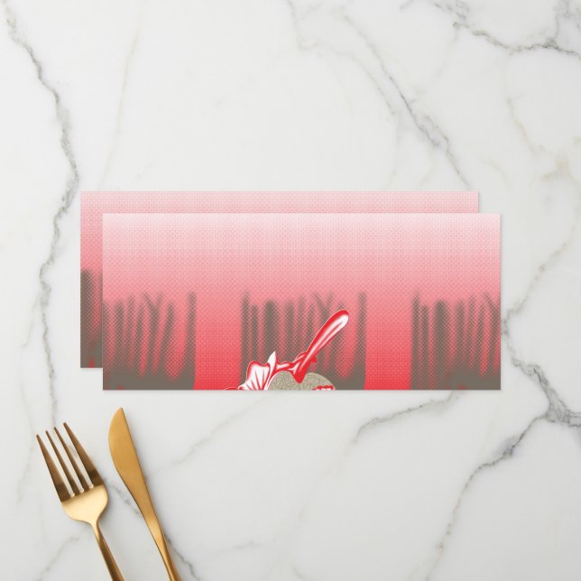 Menu Un design graphique dynamique présente un motif ro (Devant/Arrière en situation)