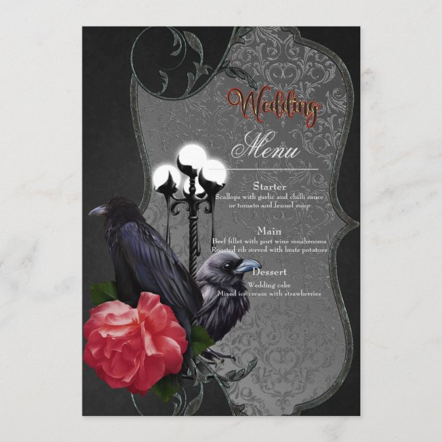 Menu Un mariage unique (Devant)