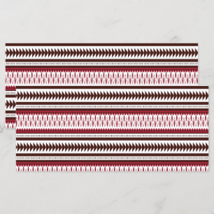 Menu un motif rayé rouge et blanc