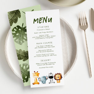Menu Un Sauvage Se Trouve Sur Le Chemin Safari Baby sho