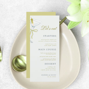 Menu un Tini Un peu plus vieux Martini Adulte 30e Anniv