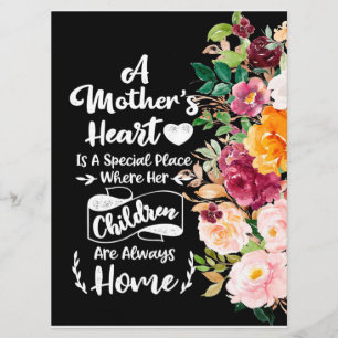 Menu Une mère est comme un cadeau de fleurs, cadeau de 