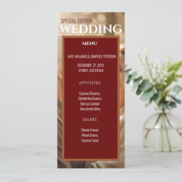 Menu unique simple de couverture de magazine