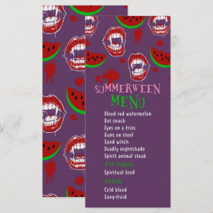 Menu Vampire Épouvantable Fête de la Pastèque Summ