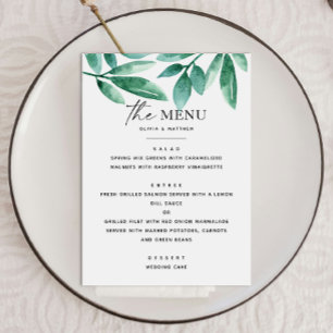 Menu Végétation estivale de la forêt. Mariage floral bo