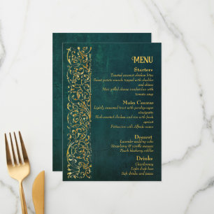 Menu Vert foncé vintage