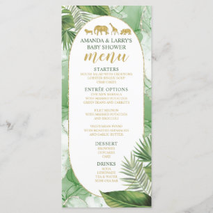 Menu Vert Sage et Or Agate