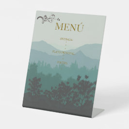 Menú Vertical de Boda 'Perfil de Montaña' Sockelschild