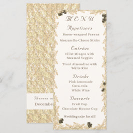 Menü "verzierte Rose" Menükarte