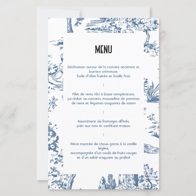 Menu Victoria (Vorderseite)
