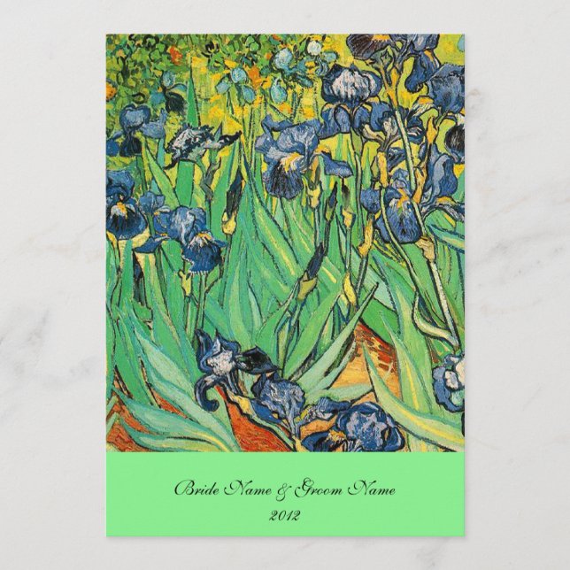 Menu Vincent van Gogh,Iris (Devant)