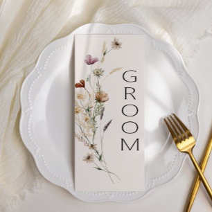 Menu Vintage Botanique Minuscule Floral Réservé Siège