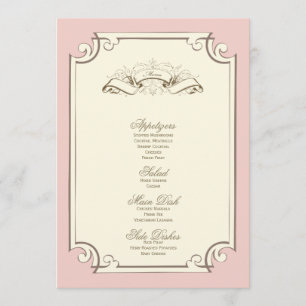 menu {vintage} de mariage