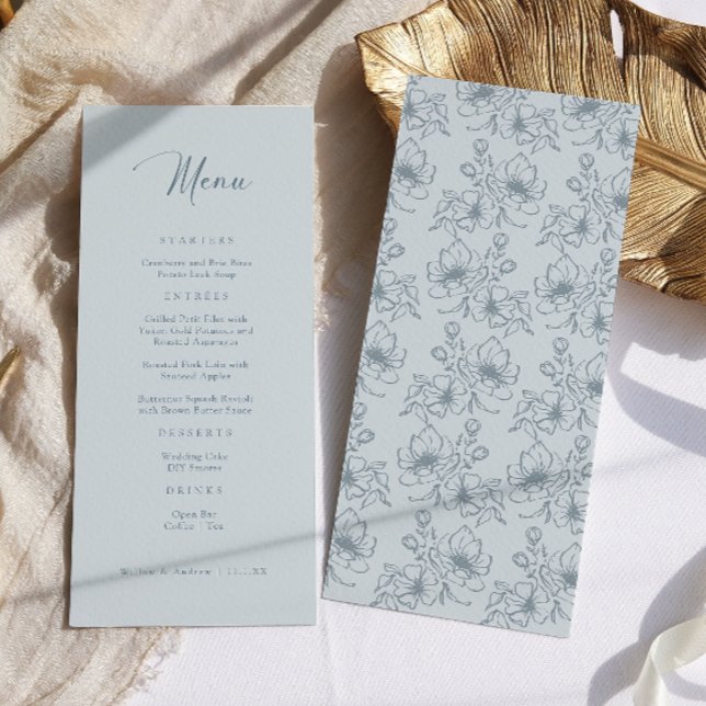 Menu vintage Dusty Blue (Vintage Dusty Blue Menu
)