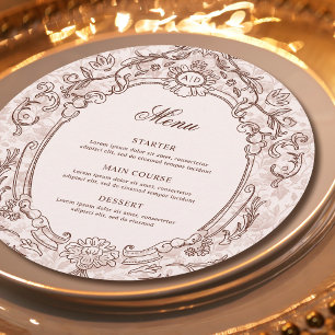Menu Vintage    - Mariage Rond
