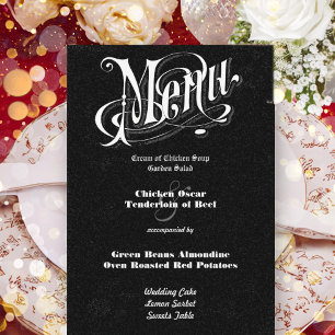 Menu Vintage Moderne Typographie Chalkboard Mariage Men