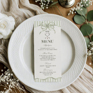 Menu Vintage Nouveau au Club Neutre Fête Prénatale de G