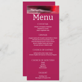 Menu Viva Magenta Mariage moderne
