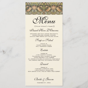 Menu Voleurs de fraises Ensemble de mariage vintage