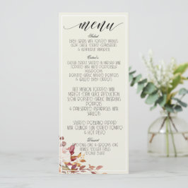 Menü "Wasserfarben fallen florale Folios" Programm