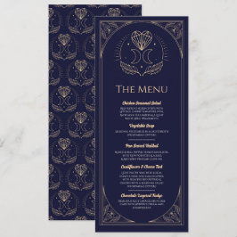 Menu Wedding Tarot Moon Heart Empfang Party Einladung