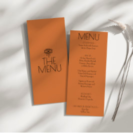 Menu Western Burange Orange Mariage moderne