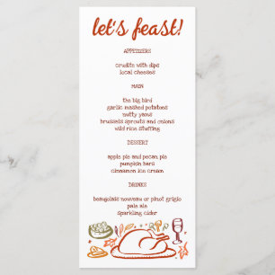 Menu Whimsgiving Friendsgiving Holiday CUSTO