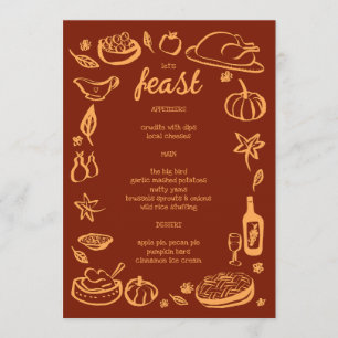 Menu Whimsgiving Friendsgiving HolidayCUSTOM