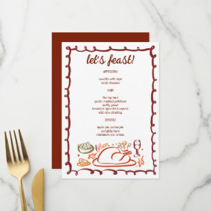 Menu Whimsgiving Friendsgiving HolidayCUSTOM
