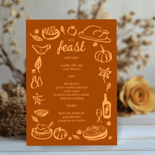 Menu Whimsgiving Friendsgiving HolidayCUSTOM
