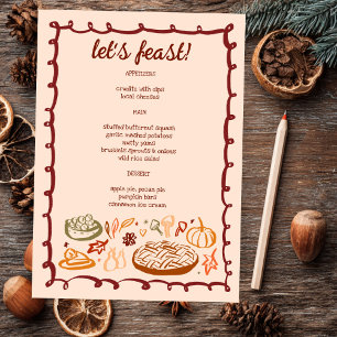 Menu Whimsgiving Vacances Thanksgiving Végétarien CUSTO