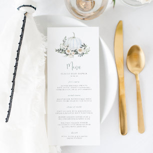 Menu White Automne Citrouille Green Event