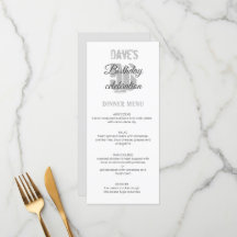 White Grey Minimalist 50th Any Birthday Party