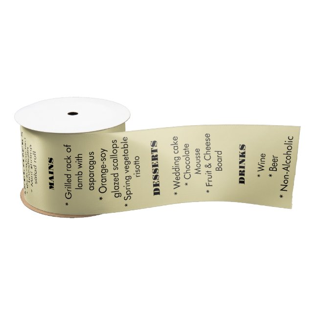 Menü "Yellow Satin Ribbon" Satinband (Spule)