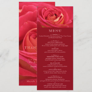 Menü zur Rosen-Geburtstagsfeier Einladung