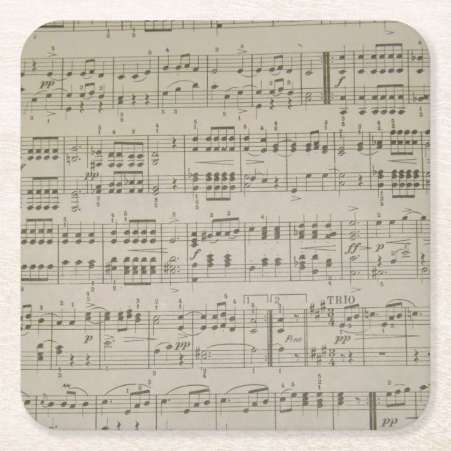 Menuetto PapierUntersetzer Rechteckiger Pappuntersetzer (Vorderseite)