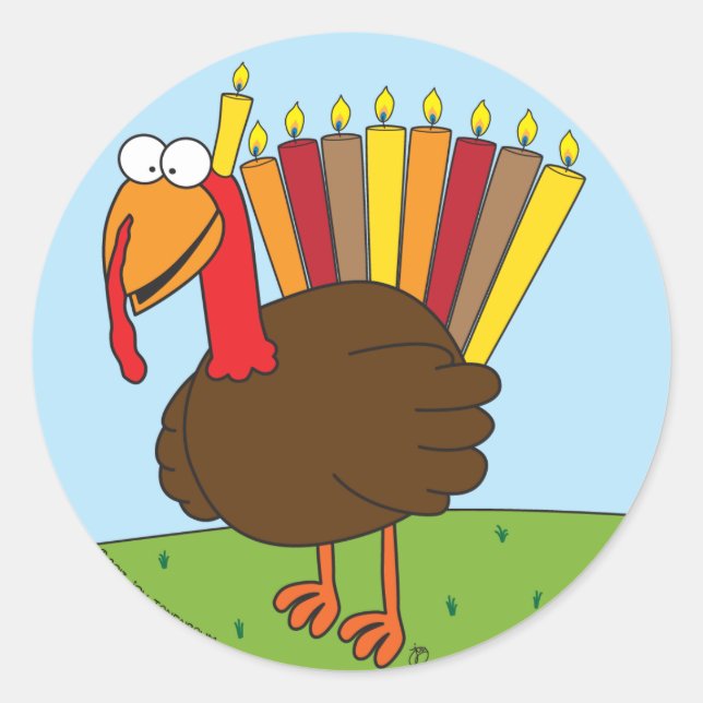 Menurkey-Stickers Runder Aufkleber (Vorderseite)