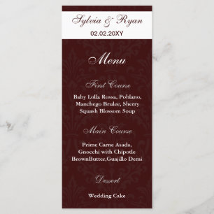 menus brun chocolat de mariage de photo de moka