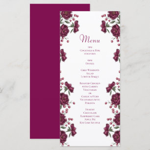 Menus de mariage Rose Marron