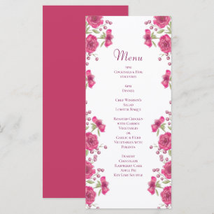 Menus de mariage rose rose vif pour hommes