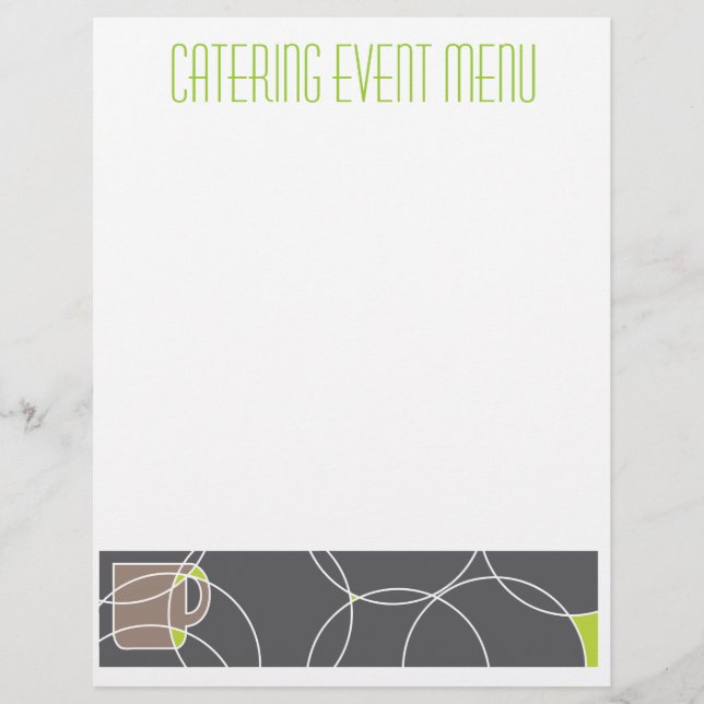 Menüvorlage Café oder Catering Flyer (Vorne)
