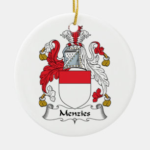 Menzies Familienwappen Keramik Ornament