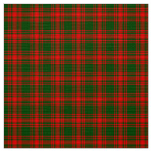 Menzies Green Modern Tartan Stoff