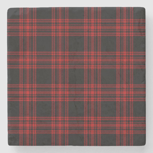 Menzies Hunting Tartan Steinuntersetzer (Vorderseite)