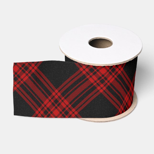 Menzies Jagd Tartan Schottisches Kariertes Muster Ripsband (Spule)