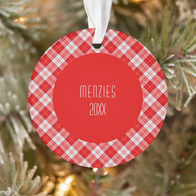 Menzies Red Clan Tartan Scottish Plaid (Arbre)