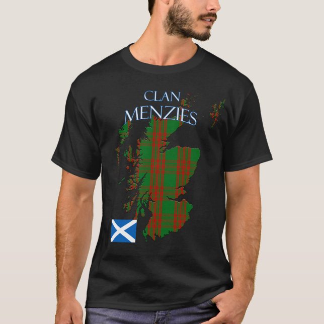 Menzies Scottish Clan Tartan Scotland T-Shirt (Vorderseite)